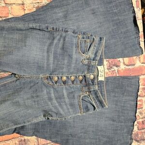 We The Free Wide Leg Jeans in Denim ☆☆ Sz 24 ♡♡ 0 BELLBOTTOM high Waste FLARE